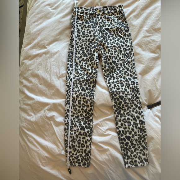Frame Denim Women’s Jeans Size 24 Ali High Rise Cigarette Leopard Print Skinny - Picture 6 of 8